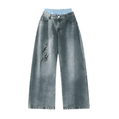 “Sigilism” Baggy Denim